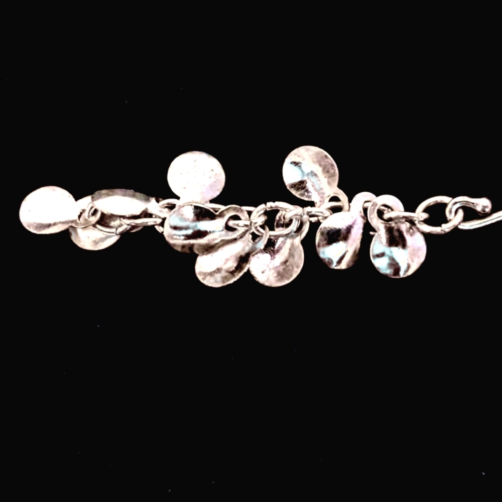 Sterling Silver Cascading Disc Dangle Earrings Fi… - image 2